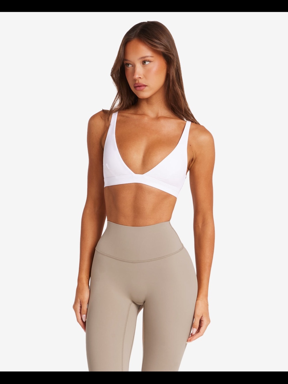 CSB Freedom Contour crop Sport Bra Small White